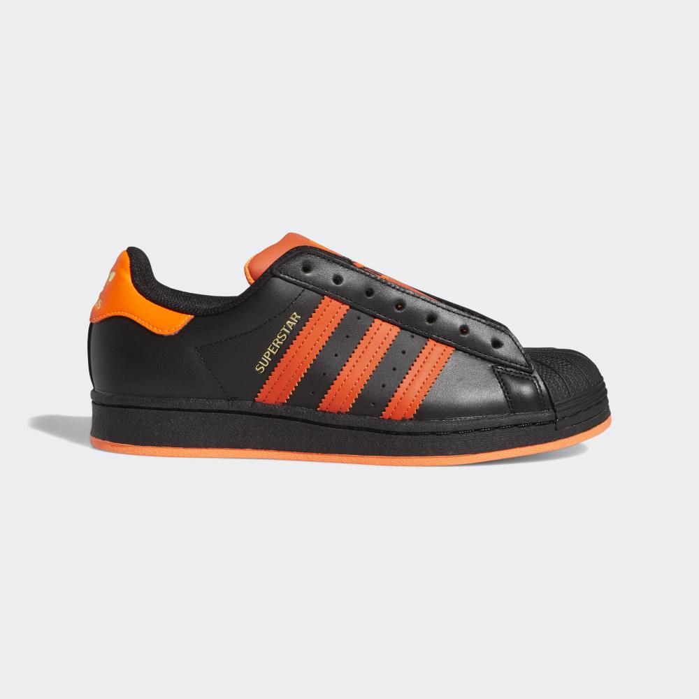 Adidas Men's Superstar Laceless Originals Shoes Black/Orange Ireland FV3021